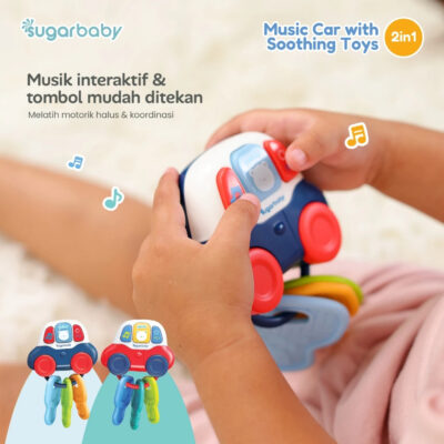 Sugarbaby Music Car / Musical Piano Car - Mainan Montessori Musik Bayi Karakter Edukasi Suara SNI thumbnail 4