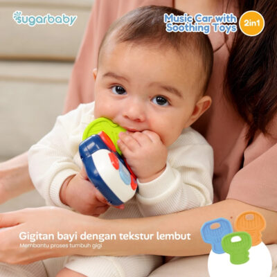 Sugarbaby Music Car / Musical Piano Car - Mainan Montessori Musik Bayi Karakter Edukasi Suara SNI thumbnail 5