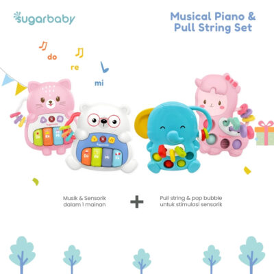 Sugarbaby Music Car / Musical Piano Car - Mainan Montessori Musik Bayi Karakter Edukasi Suara SNI thumbnail 8