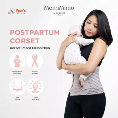 MomiMimo Postpartum Corset - Korset Multifungsi untuk Ibu&Perempuan Aktif Variasi Grey&Black 1 pcs