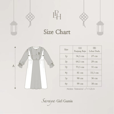 Little Palmerhaus Saraya Girl Gamis (Baju Gamis Anak Perempuan Usia 1-6 Tahun) - Baju Lebaran 2026 thumbnail 8