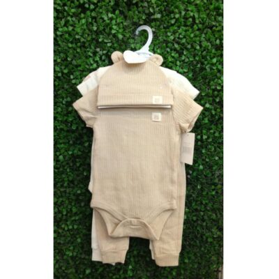 Jumper Bayi Set Topi & Celana Panjang Bahan Katun Rib Premium thumbnail 3