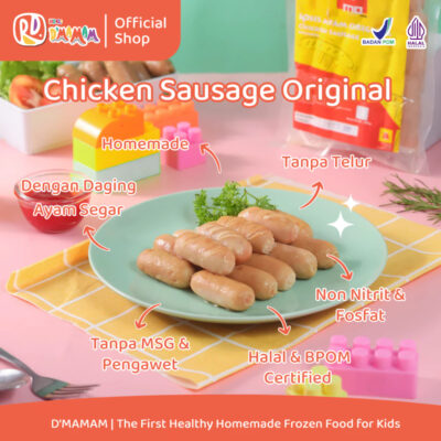 Radaza D'MAMAM Chicken Sausage 250g Sosis Ayam No MSG Cemilan Lauk Praktis Anak MPASI BPOM HALAL thumbnail 3