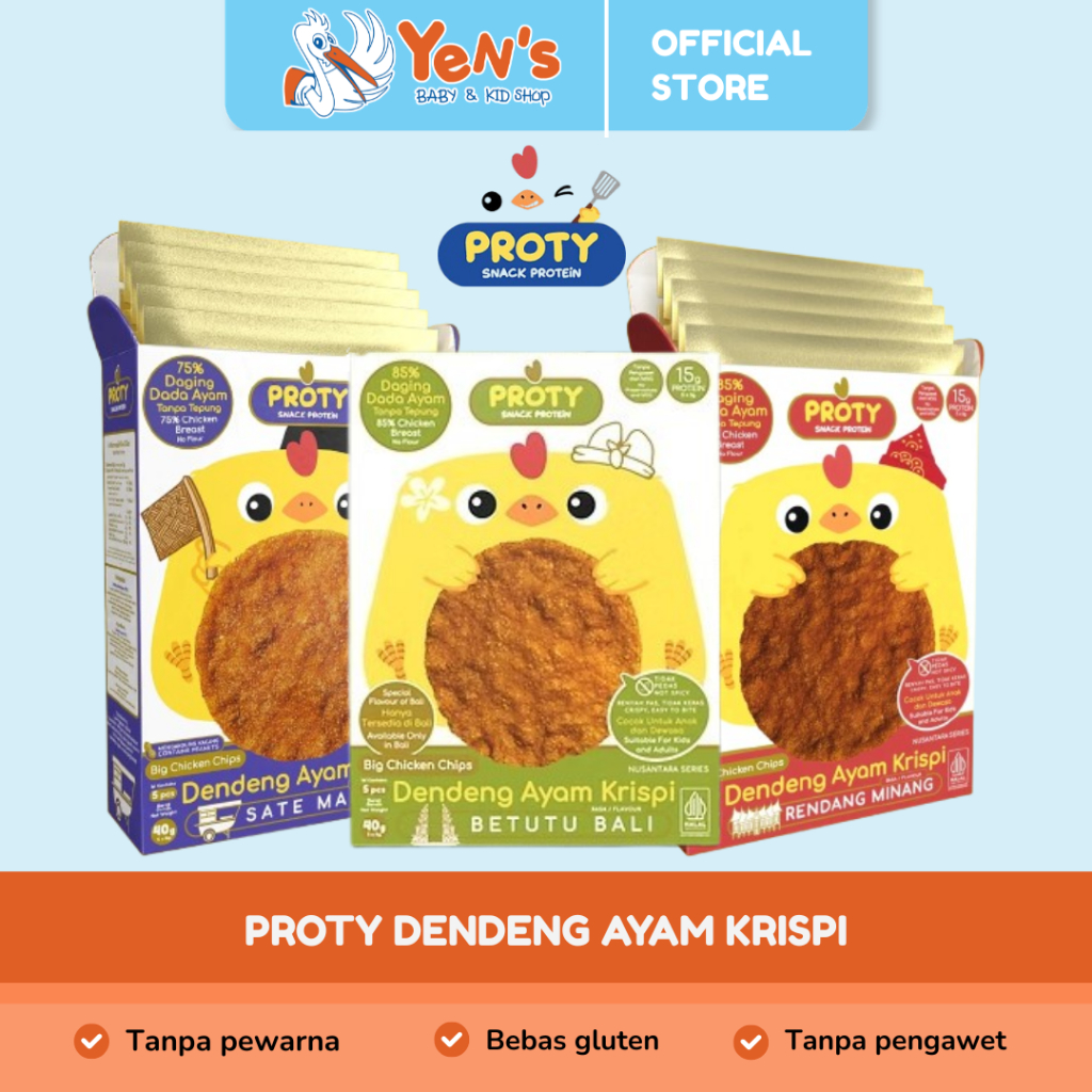 PROTY Dendeng Ayam Krispi Premium Khas Nusantara Betutu Rendang Sate Madura Oleh Oleh Bali Indonesia