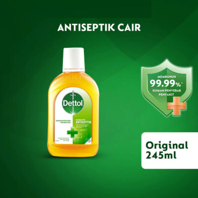 Dettol Antiseptik Liquid 245ml / Cairan Anti Bakteri Pembunuh Kuman