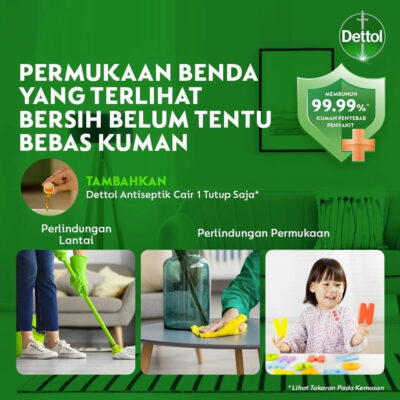 Dettol Antiseptik Liquid 245ml / Cairan Anti Bakteri Pembunuh Kuman thumbnail 3
