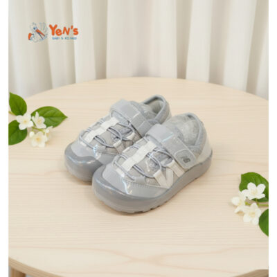 Sepatu Anak Grey Velcro - Seapatu Anak Laki Laki / Perempuan Trendy & Nyaman