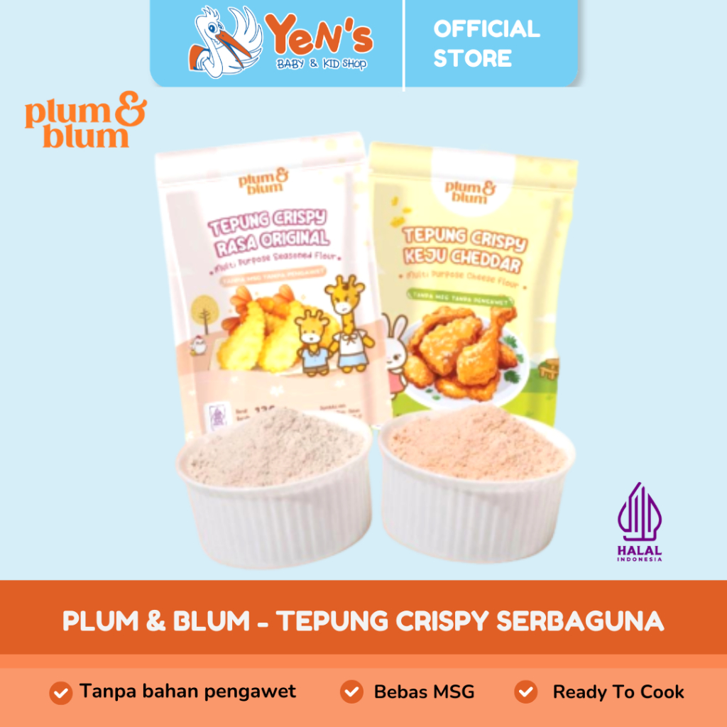 Plum & Blum - Tepung Crispy Serbaguna / Tepung Bumbu Serbaguna - 1 Pouch - Non MSG