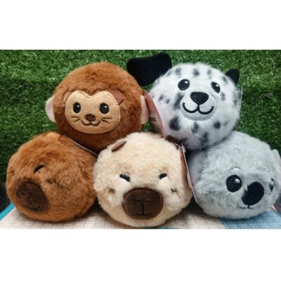 Mainan Bola Bulu Membal Bouncy Ball Plush Karakter Lucu / Bola Pantul Karakter Bulu Halus thumbnail 4
