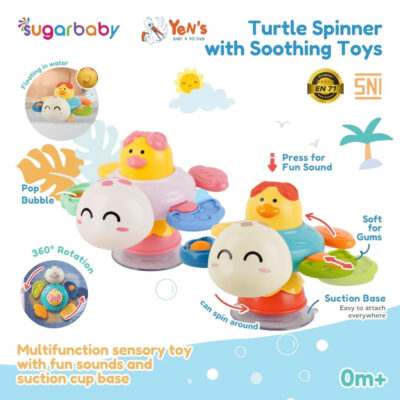 Sugarbaby Turtle Spinner with Soothing Toys Mainan Sensori Anak Edukasi Montessori Bayi BPA Free SNI