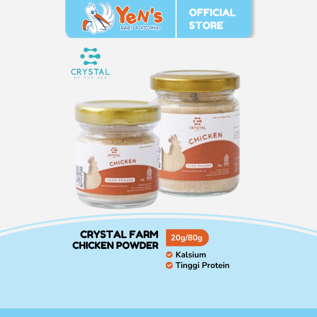 Crystal of the Sea - Crystal Farm Chicken Powder 20GR/80GR - Kaldu Ayam Kampung Bubuk - Kaldu MPASI NON MSG