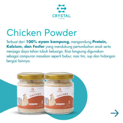 Crystal of the Sea - Crystal Farm Chicken Powder 20GR/80GR - Kaldu Ayam Kampung Bubuk - Kaldu MPASI NON MSG thumbnail 5