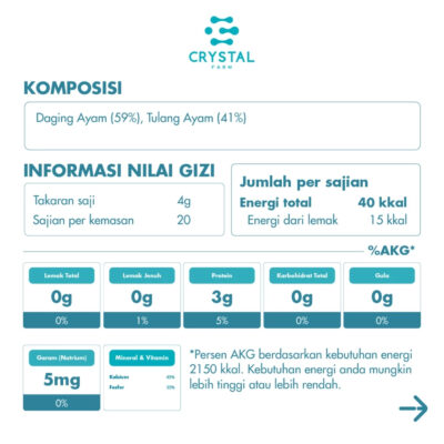 Crystal of the Sea - Crystal Farm Chicken Powder 20GR/80GR - Kaldu Ayam Kampung Bubuk - Kaldu MPASI NON MSG thumbnail 7