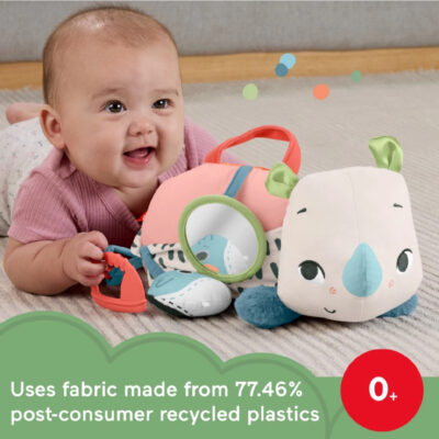 Fisher Price Tummy Time Rhino Planet Friends - Edukasi Boneka Anak ( 1 Pcs ) thumbnail 4