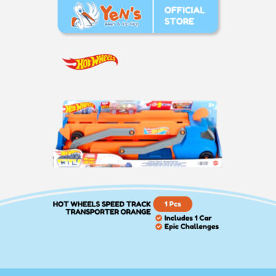 Hot Wheels Speed Track Transporter Orange - Mainan Mobil Balap 3+ Years