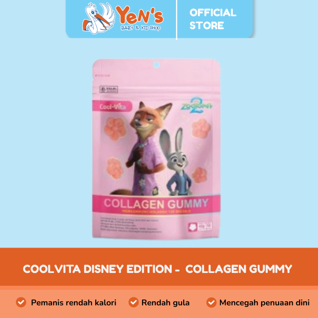 Coolvita Disney Edition - 1 Pouch isi 10 Collagen Gummy - Suplemen Kolagen 120mg Manis dan Enak