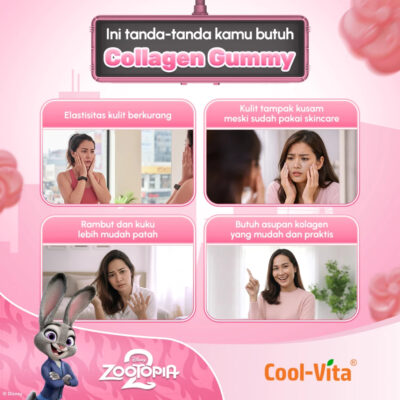 Coolvita Disney Edition - 1 Pouch isi 10 Collagen Gummy - Suplemen Kolagen 120mg Manis dan Enak thumbnail 3