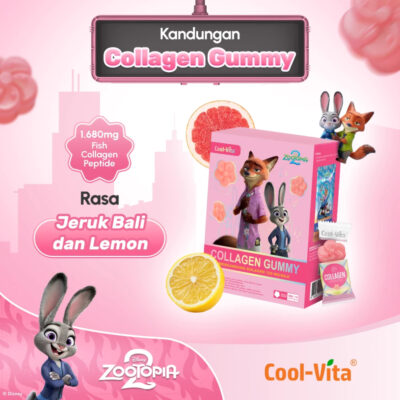 Coolvita Disney Edition - 1 Pouch isi 10 Collagen Gummy - Suplemen Kolagen 120mg Manis dan Enak thumbnail 6