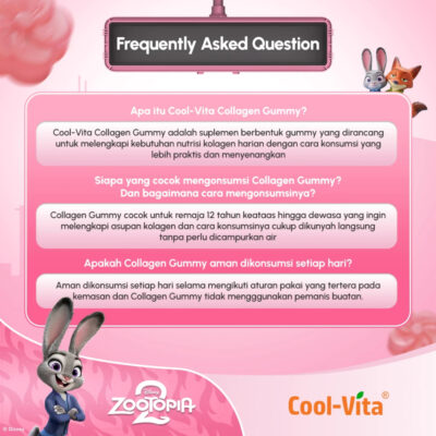 Coolvita Disney Edition - 1 Pouch isi 10 Collagen Gummy - Suplemen Kolagen 120mg Manis dan Enak thumbnail 9