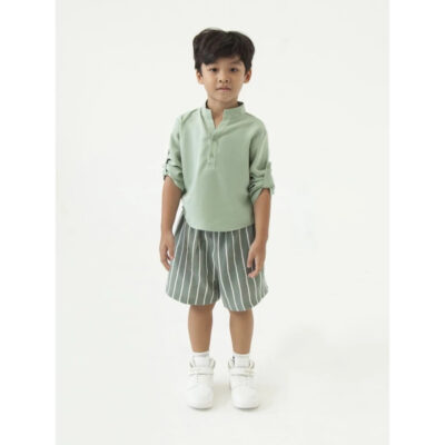 Le Charis Whiz - Baju Setelan Tencel Anak Laki-Laki Premium - Desain Minimalis & Stylish