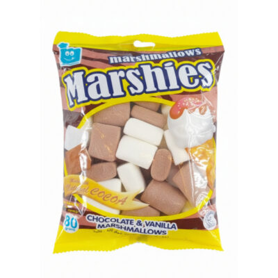 Marshies Marshmallow Chocolate & Vanilla 80gr - Cemilan Manis Lembut thumbnail 2