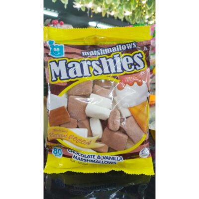 Marshies Marshmallow Chocolate & Vanilla 80gr - Cemilan Manis Lembut thumbnail 3