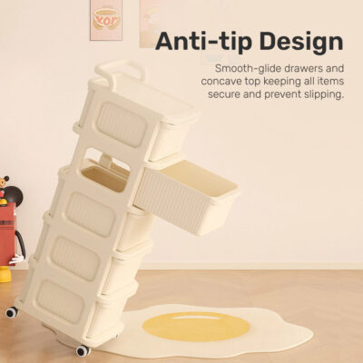 Sakumini Rolling Drawer Storage Box Lemari Pakaian Kotak Penyimpanan Laci Plastik Serbaguna thumbnail 6
