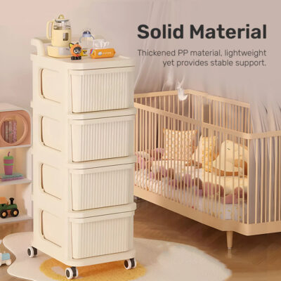 Sakumini Rolling Drawer Storage Box Lemari Pakaian Kotak Penyimpanan Laci Plastik Serbaguna thumbnail 7