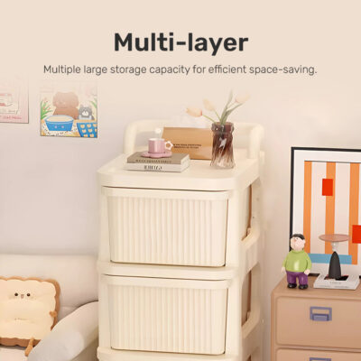 Sakumini Rolling Drawer Storage Box Lemari Pakaian Kotak Penyimpanan Laci Plastik Serbaguna thumbnail 8