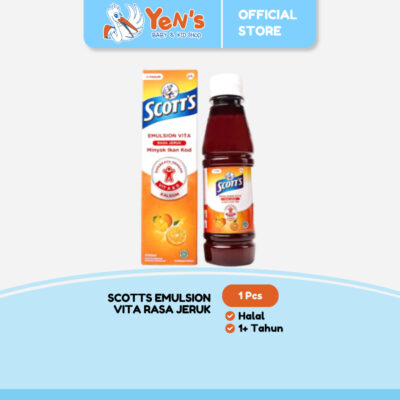 Scotts Emulsion Vita Rasa Jeruk dengan Vitamin A dan D + Kalsium 200ml / 400ml