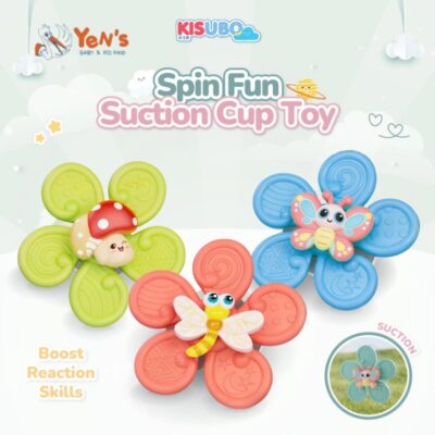 KISUBO Spin Fun Suction Cup Toy | Mainan Fidget Spin Bayi dan Anak Mainan Putar Toys Bahan aman