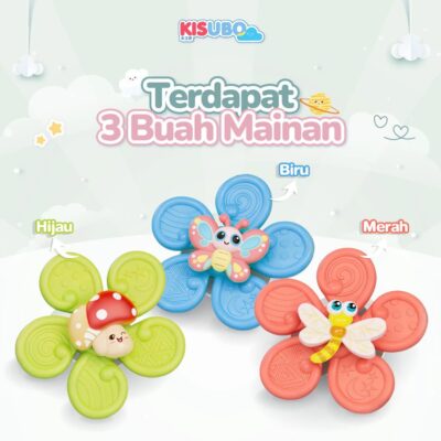 KISUBO Spin Fun Suction Cup Toy | Mainan Fidget Spin Bayi dan Anak Mainan Putar Toys Bahan aman thumbnail 3