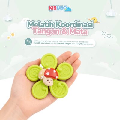 KISUBO Spin Fun Suction Cup Toy | Mainan Fidget Spin Bayi dan Anak Mainan Putar Toys Bahan aman thumbnail 5