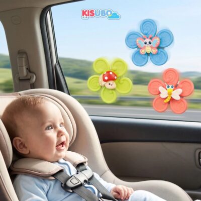 KISUBO Spin Fun Suction Cup Toy | Mainan Fidget Spin Bayi dan Anak Mainan Putar Toys Bahan aman thumbnail 9