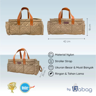 GabaG Caddy bag multifungsi - Diaper Bag Besar Sekat Rapih dan luas thumbnail 3