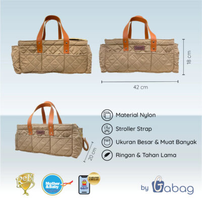 GabaG Caddy bag multifungsi - Diaper Bag Besar Sekat Rapih dan luas thumbnail 7