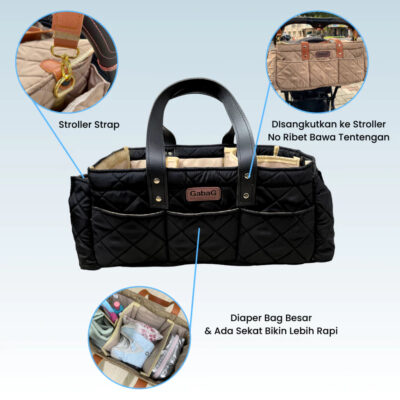 GabaG Caddy bag multifungsi - Diaper Bag Besar Sekat Rapih dan luas thumbnail 8