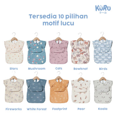 Kuru Baby Kids Apron Bib | Celemek Baju Anak Bayi ( 1 Pcs )