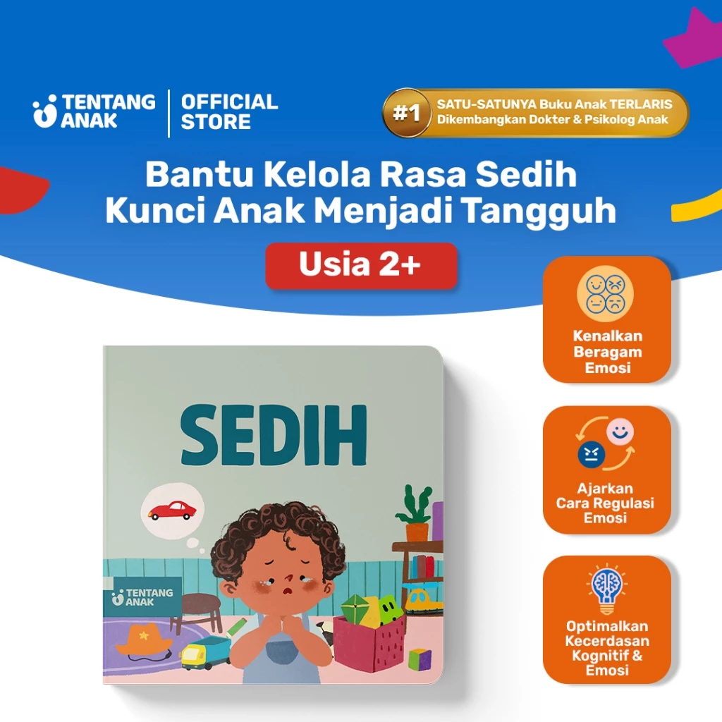 Tentang Anak - Boardbook Sedih Takut Senang Marah l Buku Cerita Anak Bergambar