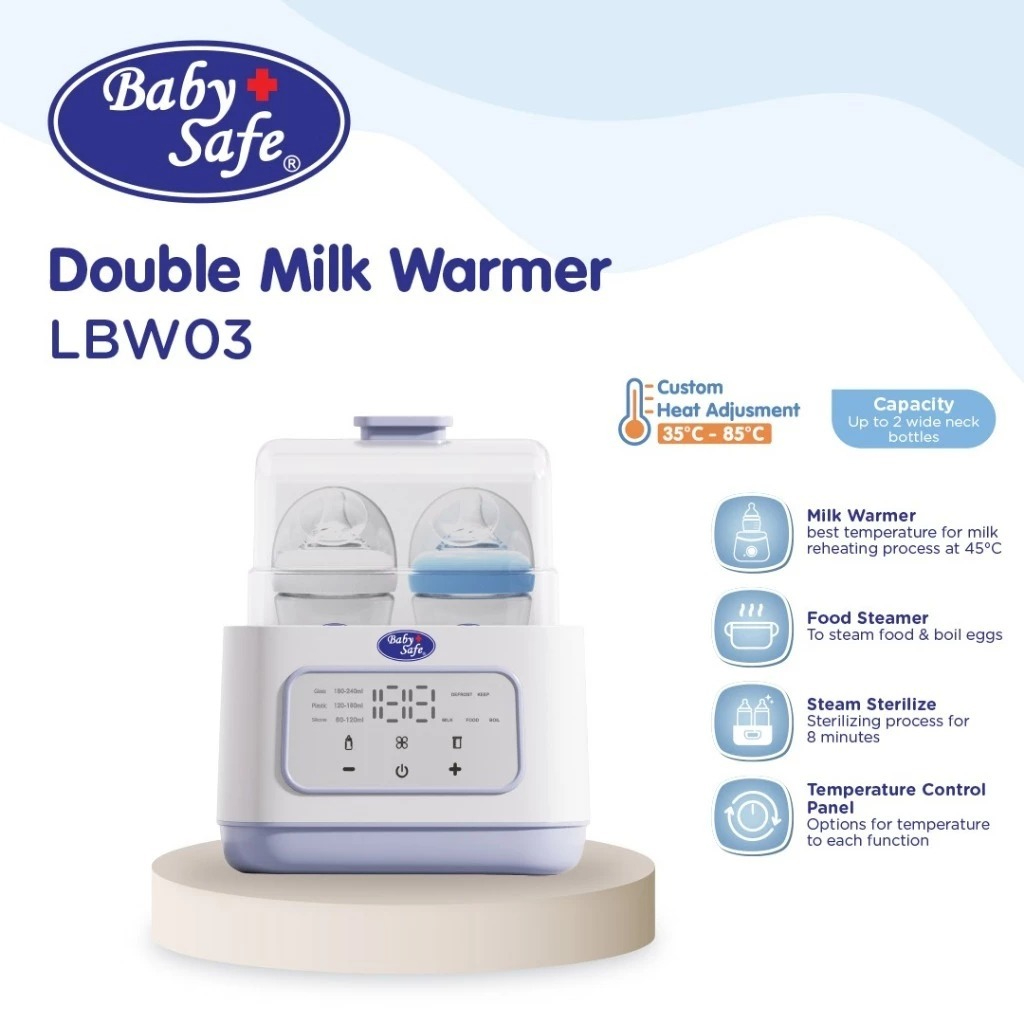 Baby Safe LBW03 Smart Double Milk Warmer - Mesin bottle warmer yang multifungsi