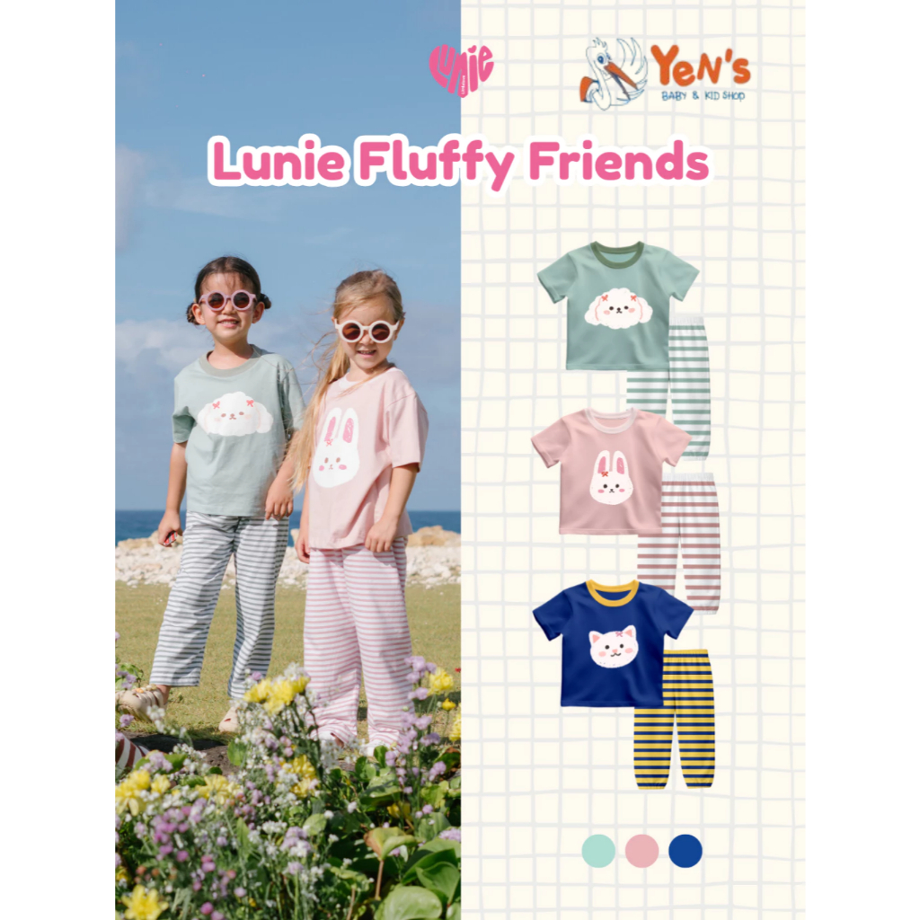 Lunie - Fluffy Friends Daily Set - Setelan Anak Perempuan Motif Lucu
