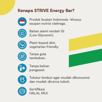 STRIVE Energy Bar ( 1 PCS ) - Penambah tenaga dan penunda lapar saat berkegiatan thumbnail 5
