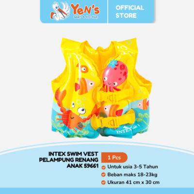 INTEX Swim Vest 59661 Pelampung Renang Anak Untuk usia 3-5 Tahun