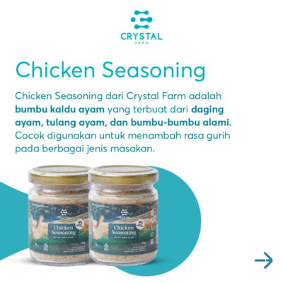 Crystal Farm | Chicken Seasoning (80 GR) - Kaldu rasa Ayam Kaldu sehat rendah garam - Kaldu NON MSG thumbnail 3