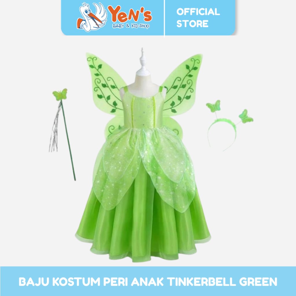 Dress Kostum Princess Anak Rapunzel Elsa Frozen Snow White Tinkerbell Baju Pesta Anak Karakter