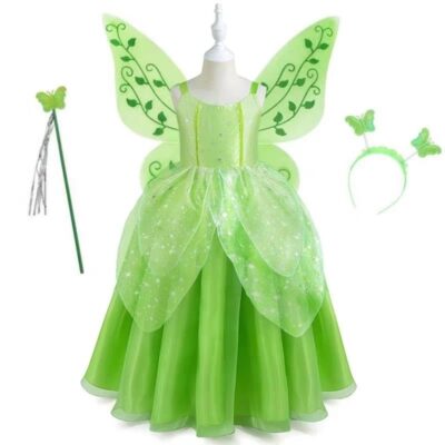 Dress Kostum Princess Anak Rapunzel Elsa Frozen Snow White Tinkerbell Baju Pesta Anak Karakter thumbnail 2