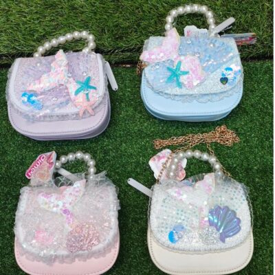 Tas Pesta Anak Mermaid Pearl Handbag - Tas Selempang Rantai Tali Mutiara Lucu Kekinian (1 Pcs) thumbnail 2