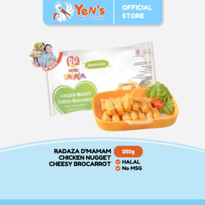 Radaza D'MAMAM Chicken Nugget Cheesy Brocarrot 250g No MSG Cemilan Lauk Praktis AnakMPASI BPOM HALAL