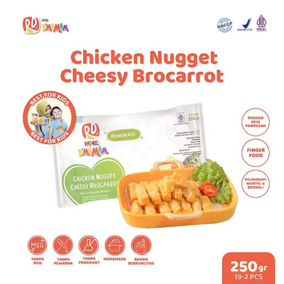 Radaza D'MAMAM Chicken Nugget Cheesy Brocarrot 250g No MSG Cemilan Lauk Praktis AnakMPASI BPOM HALAL thumbnail 2