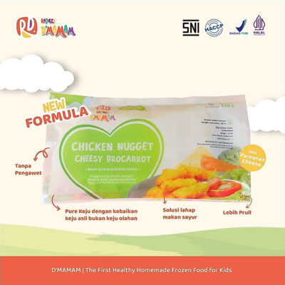 Radaza D'MAMAM Chicken Nugget Cheesy Brocarrot 250g No MSG Cemilan Lauk Praktis AnakMPASI BPOM HALAL thumbnail 3